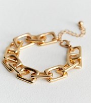 New Look Gold Square Link Chain Bracelet